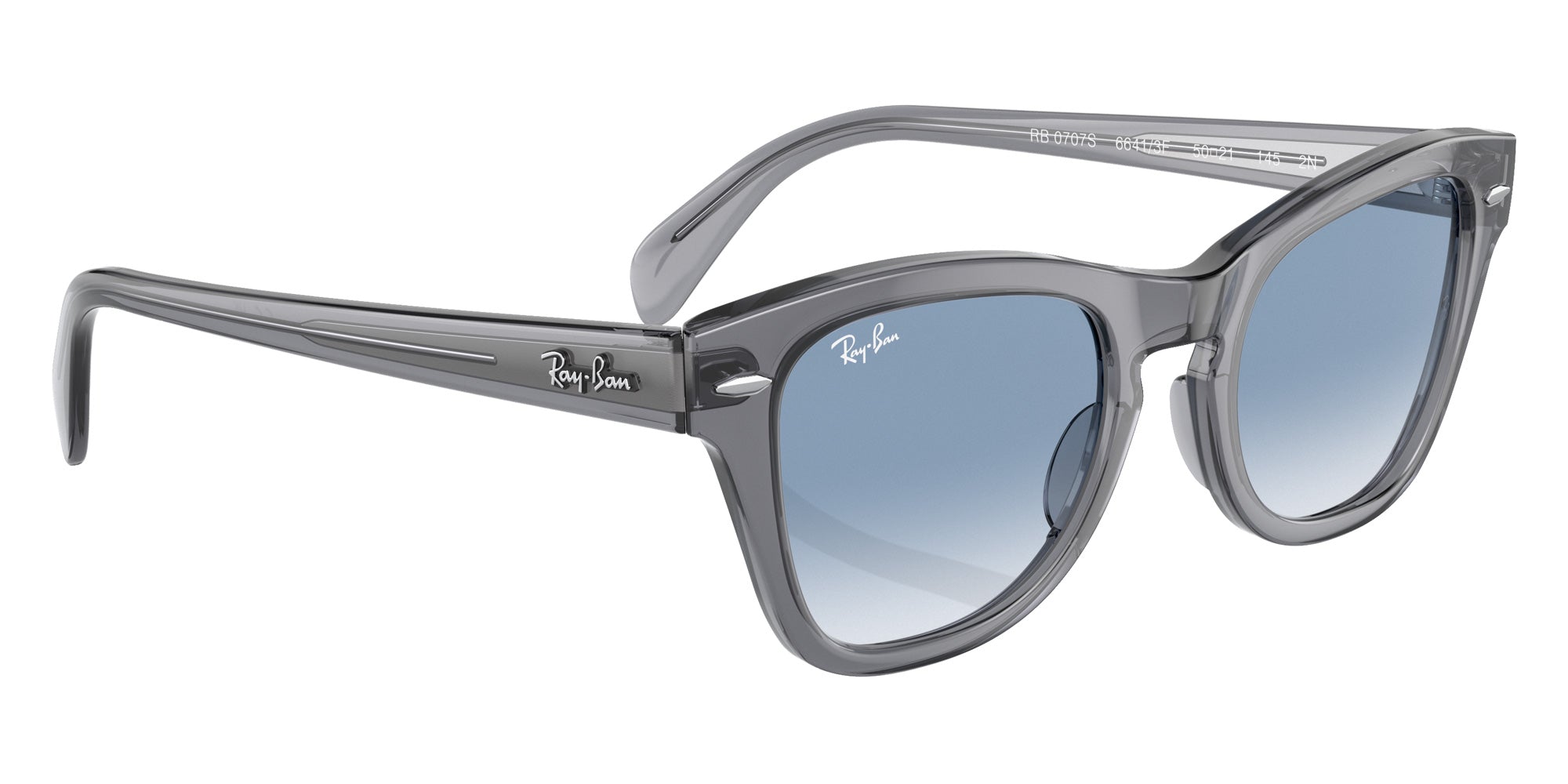 Ray-Ban RB0707S 66413F 53 - Transparent Gray / Blue #id:rb0707s66413f_s:100125