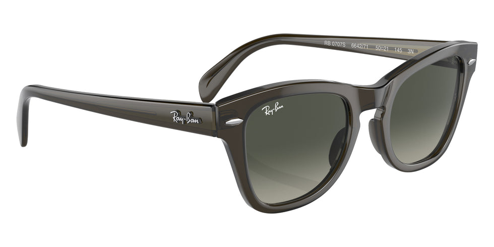 Ray-Ban RB0707S 664271 50 - Transparent Olive Green / Gray #id:rb0707s664271_s:100120