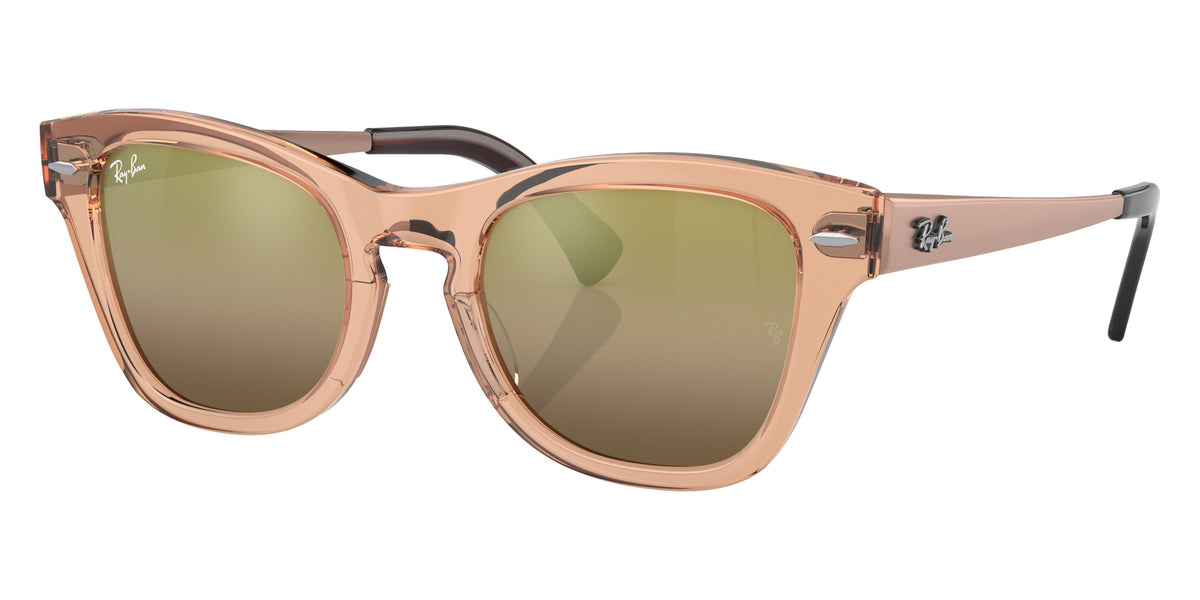 Ray-Ban RB0707SM 6449G7 53 - Transparent Brown / Gold Mirrored #id:rb0707sm6449g7_s:100105