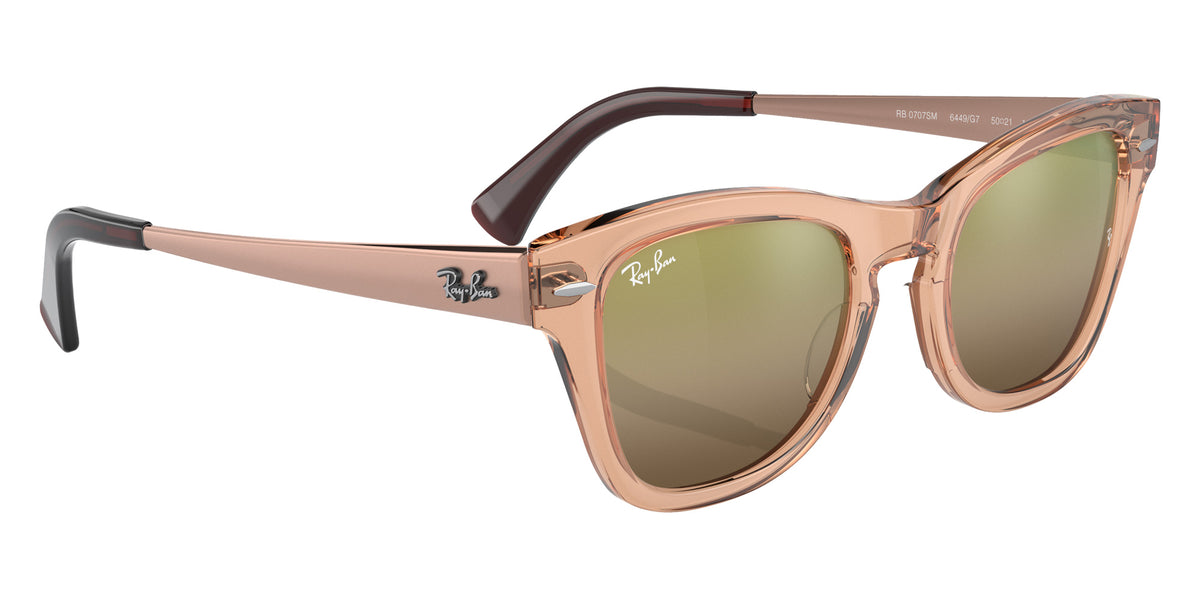 Ray-Ban RB0707SM 6449G7 53 - Transparent Brown / Gold Mirrored #id:rb0707sm6449g7_s:100120