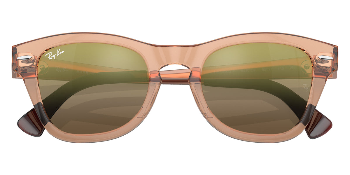 Ray-Ban RB0707SM 6449G7 53 - Transparent Brown / Gold Mirrored #id:rb0707sm6449g7_s:100125