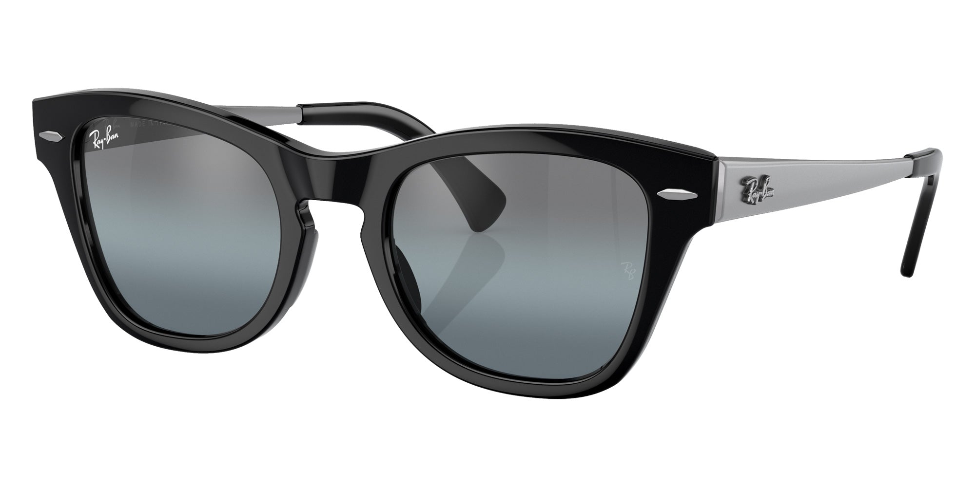 Ray-Ban RB0707SM 901/G6 50 - Black / Blue Vintage Mirrored #id:rb0707sm901g6_s:100105