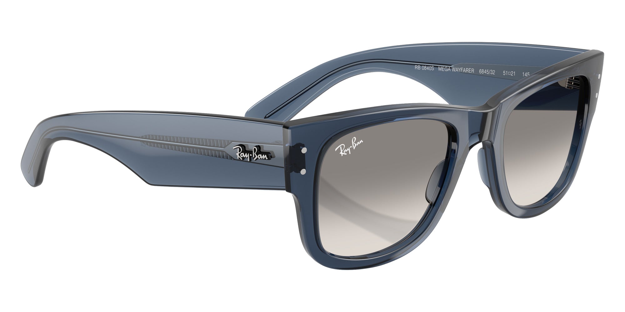 Ray-Ban RB0840S Mega Wayfarer 684532 51 - Transparent Dark Blue #id:rb0840s684532_s:100120