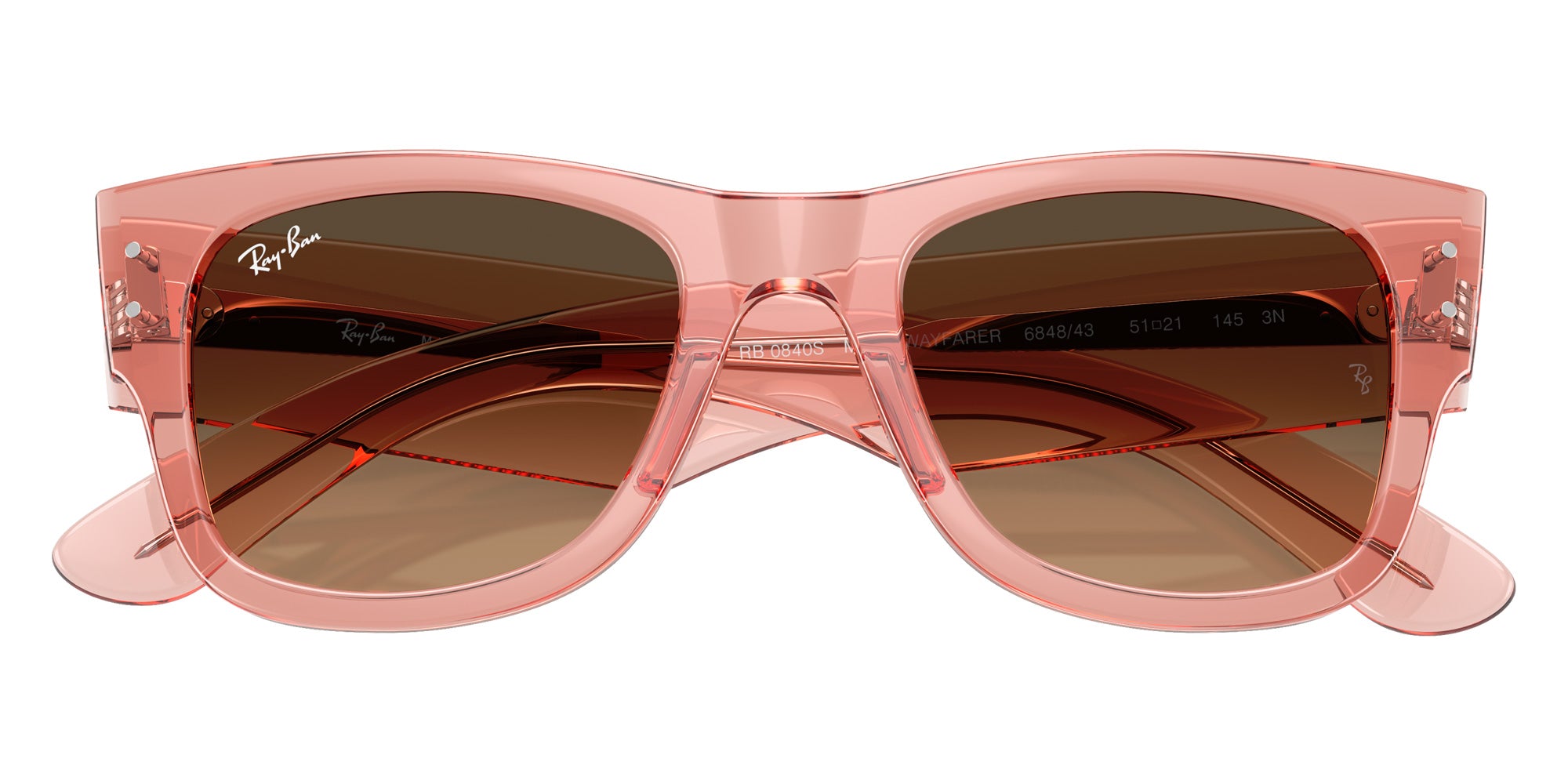 Ray-Ban RB0840S Mega Wayfarer 684843 51 - Transparent Pink #id:rb0840s684843_s:104125