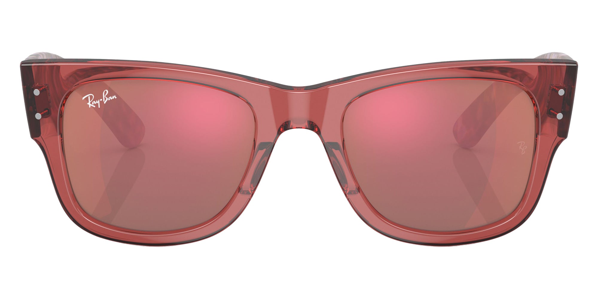 Ray-Ban RB0840SF Mega Wayfarer 66372K 52 - Transparent Pink / Red Mirrored #id:rb0840sf66372k_s:100100