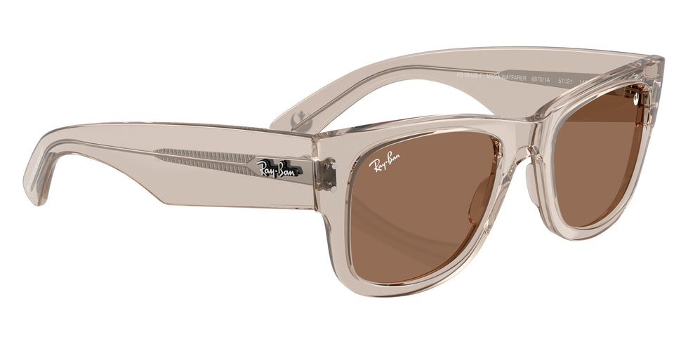 Ray-Ban RB0840SF MEGA WAYFARER 68701A 52 - Transparent Light Brown / Dark Brown #id:rb0840sf68701a_s:100120