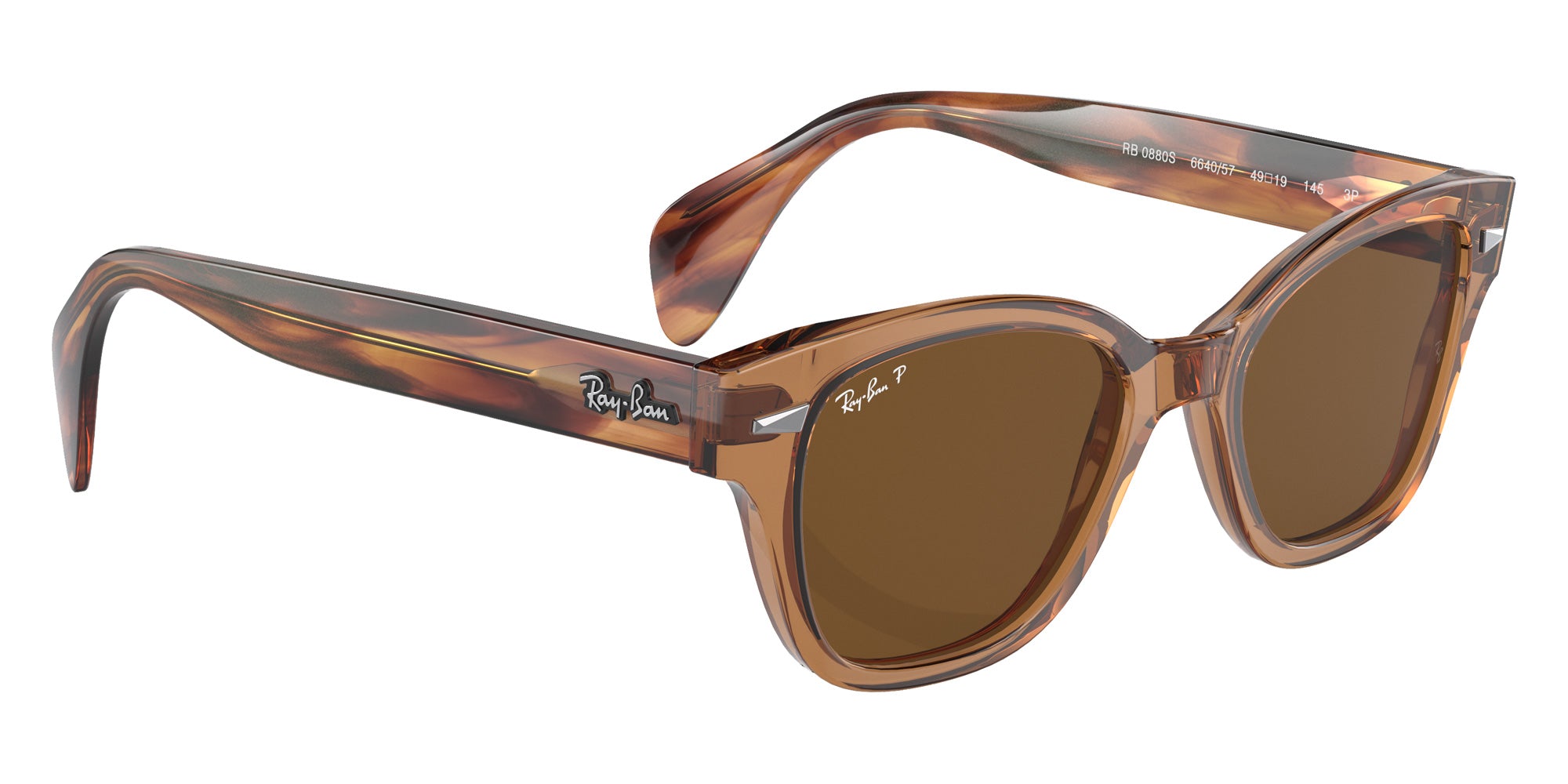 Ray-Ban RB0880S 664057 49 - Transparent Brown / Brown Polarized #id:rb0880s664057_s:100120