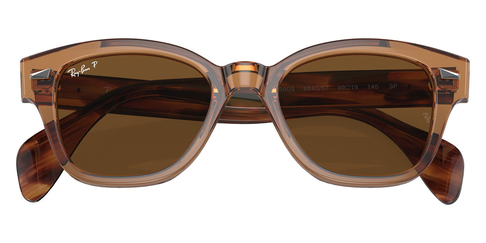 Ray-Ban RB0880S 664057 49 - Transparent Brown / Brown Polarized #id:rb0880s664057_s:100125