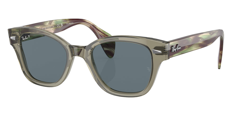 Ray-Ban RB0880SF 66353R 53 - Transparent Green / Dark Blue Polarized #id:rb0880sf66353r_s:100105