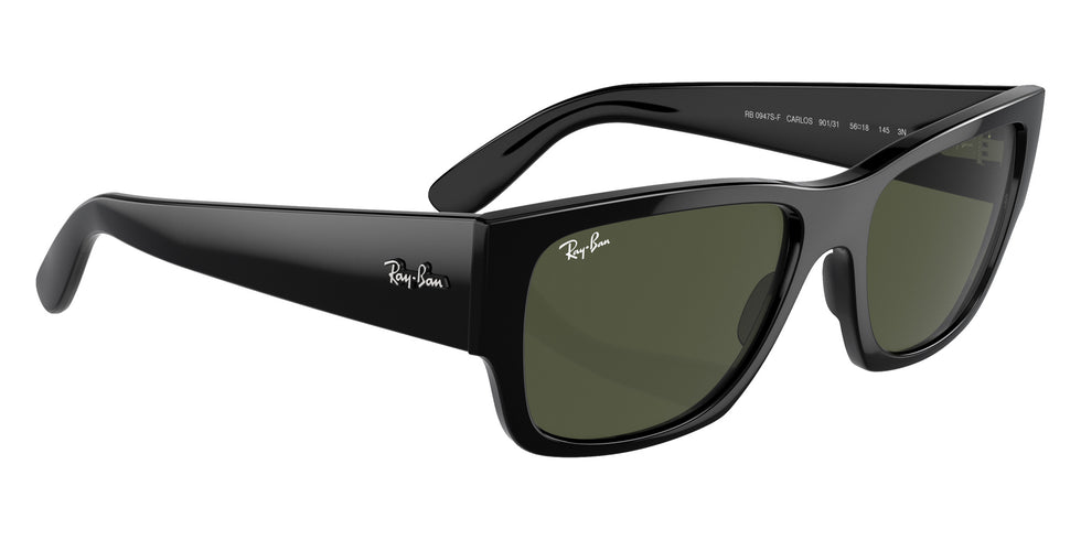 Ray-Ban RB0947SF Carlos 901/31 56 - Black / Green #id:rb0947sf90131_s:100120