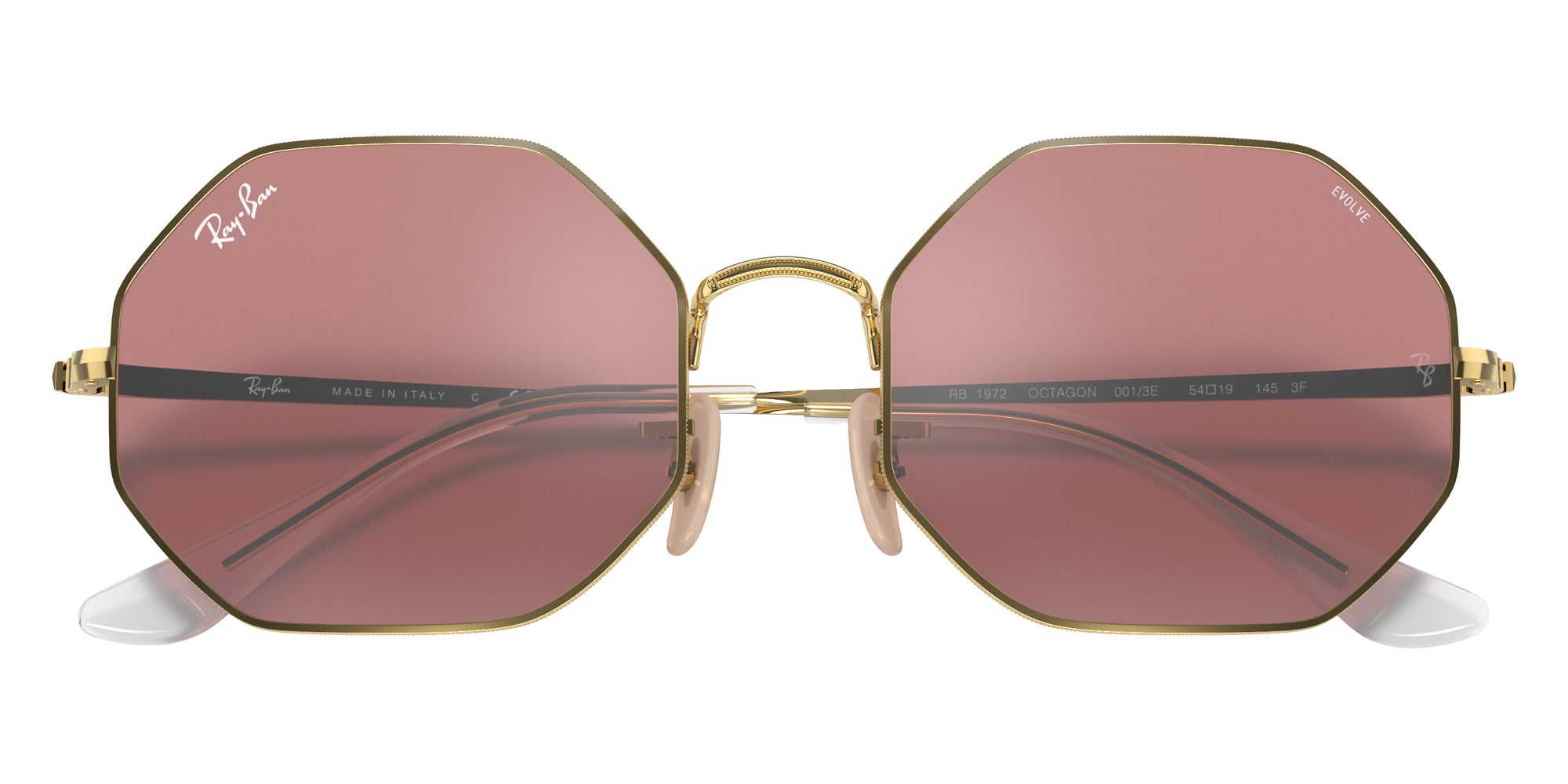 Ray-Ban RB1972 Octagon 1972 Mirror Evolve 001/3E 54 - Arista Gold / Pink Gray Photochromic #id:rb19720013e_s:100125