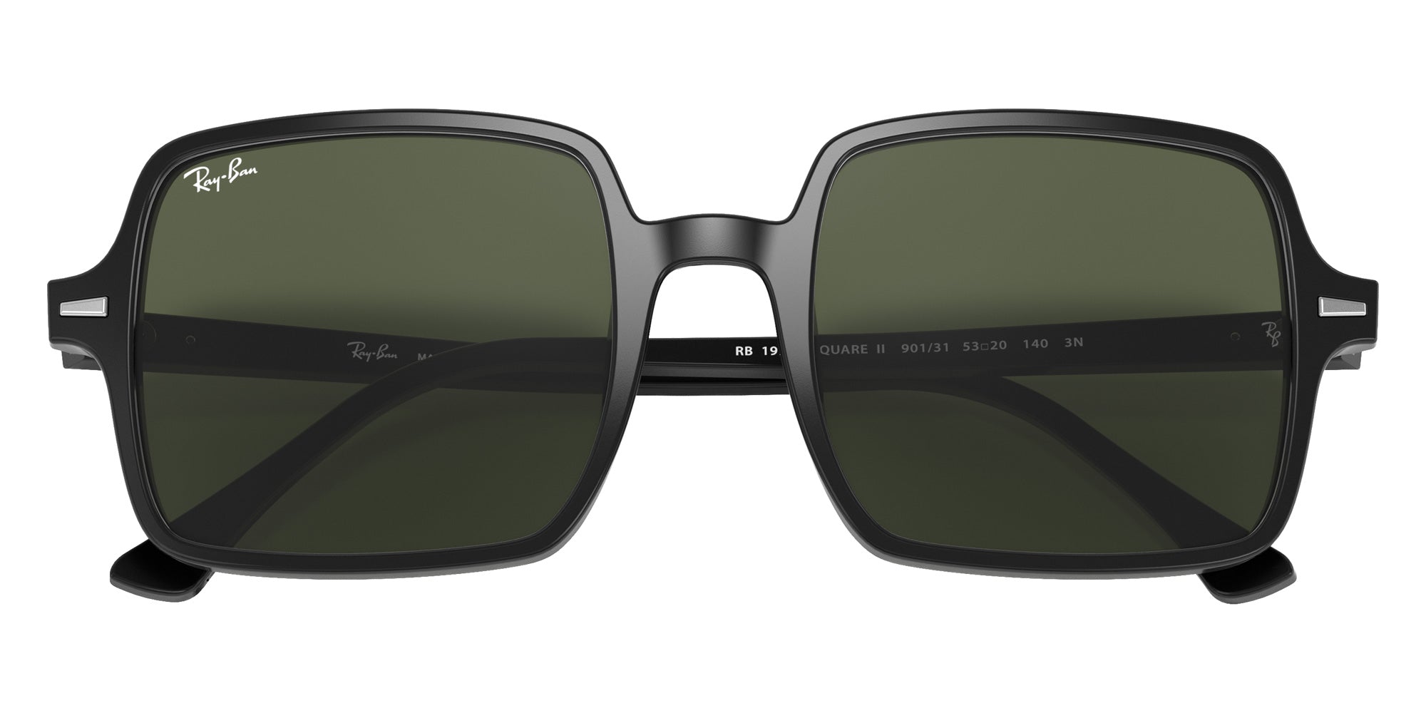 Ray-Ban RB1973 Square II 901/31 53 - Black / G-15 Green #id:rb197390131_s:100125