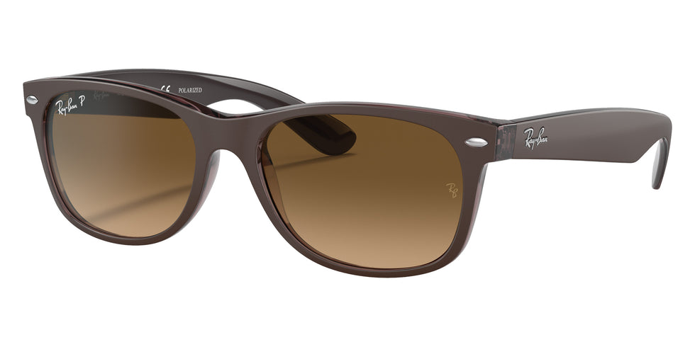 Ray-Ban RB2132 New Wayfarer Classic 6608M2 55 - Transparent Brown / Brown Polarized #id:rb21326608m2_s:100105