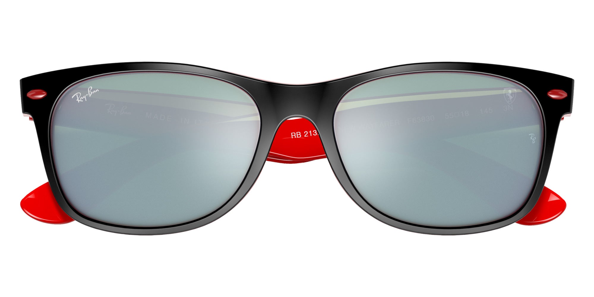 Ray-Ban RB2132M Scuderia Ferrari F63830 55 - Black / Silver Flash Mirrored #id:rb2132mf63830_s:100125