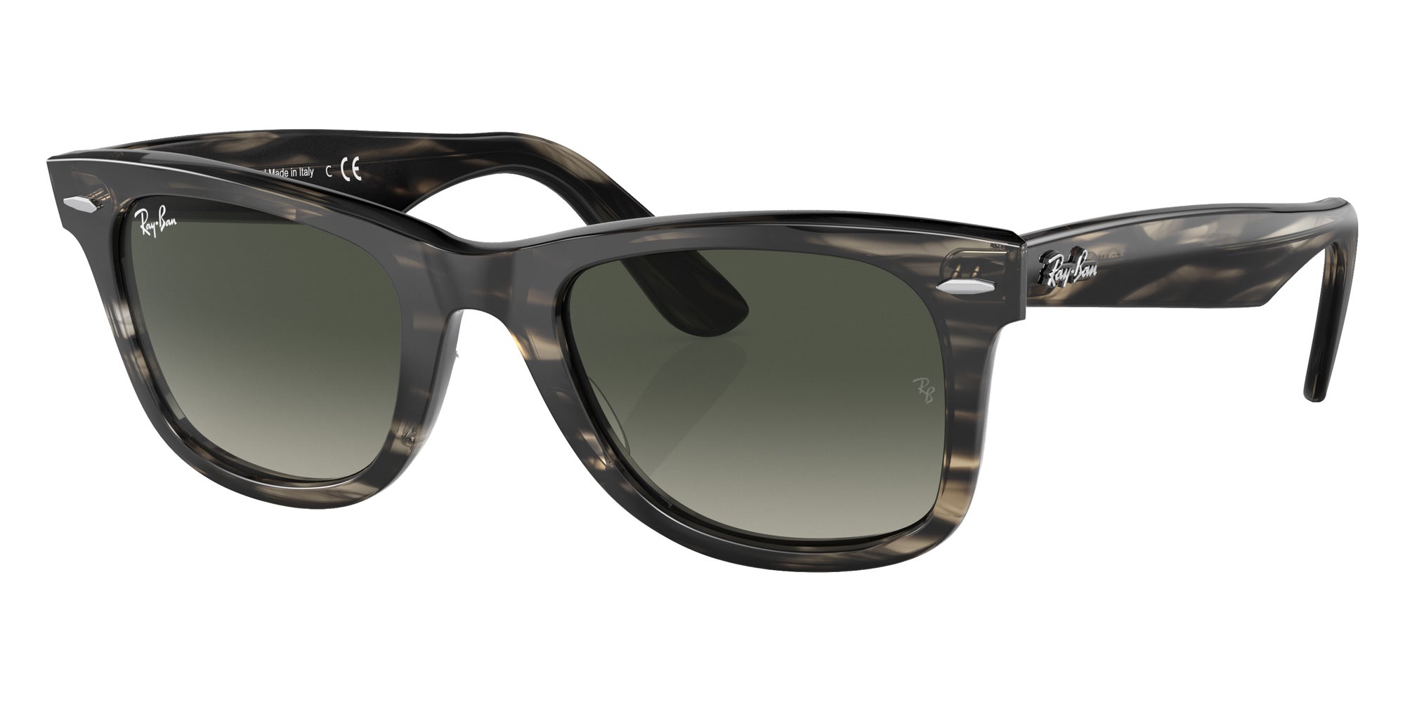 Ray-Ban RB2140F Original Wayfarer Bio-Based 136071 52 - Striped Gray #id:rb2140f136071_s:100105