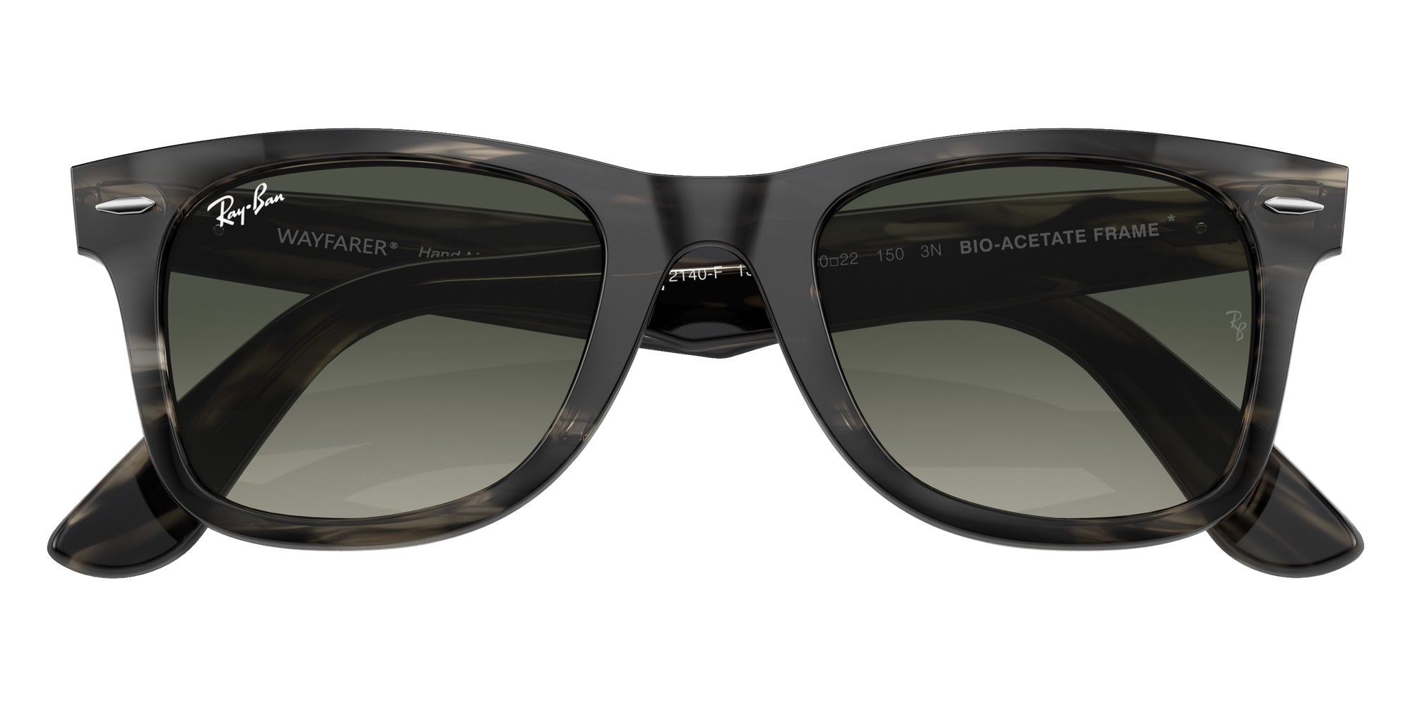 Ray-Ban RB2140F Original Wayfarer Bio-Based 136071 52 - Striped Gray #id:rb2140f136071_s:100125
