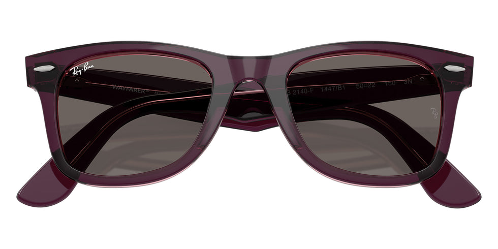 Ray-Ban RB2140F Original Wayfarer Classic 1447B1 52 - Violet on Transparent Pink / Dark Gray #id:rb2140f1447b1_s:106125