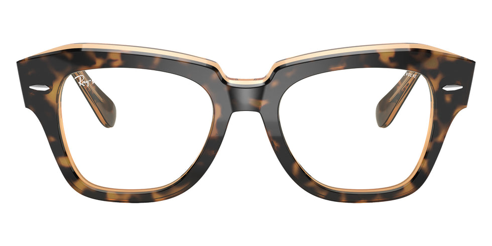Ray-Ban RB2186 State Street Blue-Violet Light Clear Evolve 1292BL 49 - Havana on Transparent Brown #id:rb21861292bl_s:100100