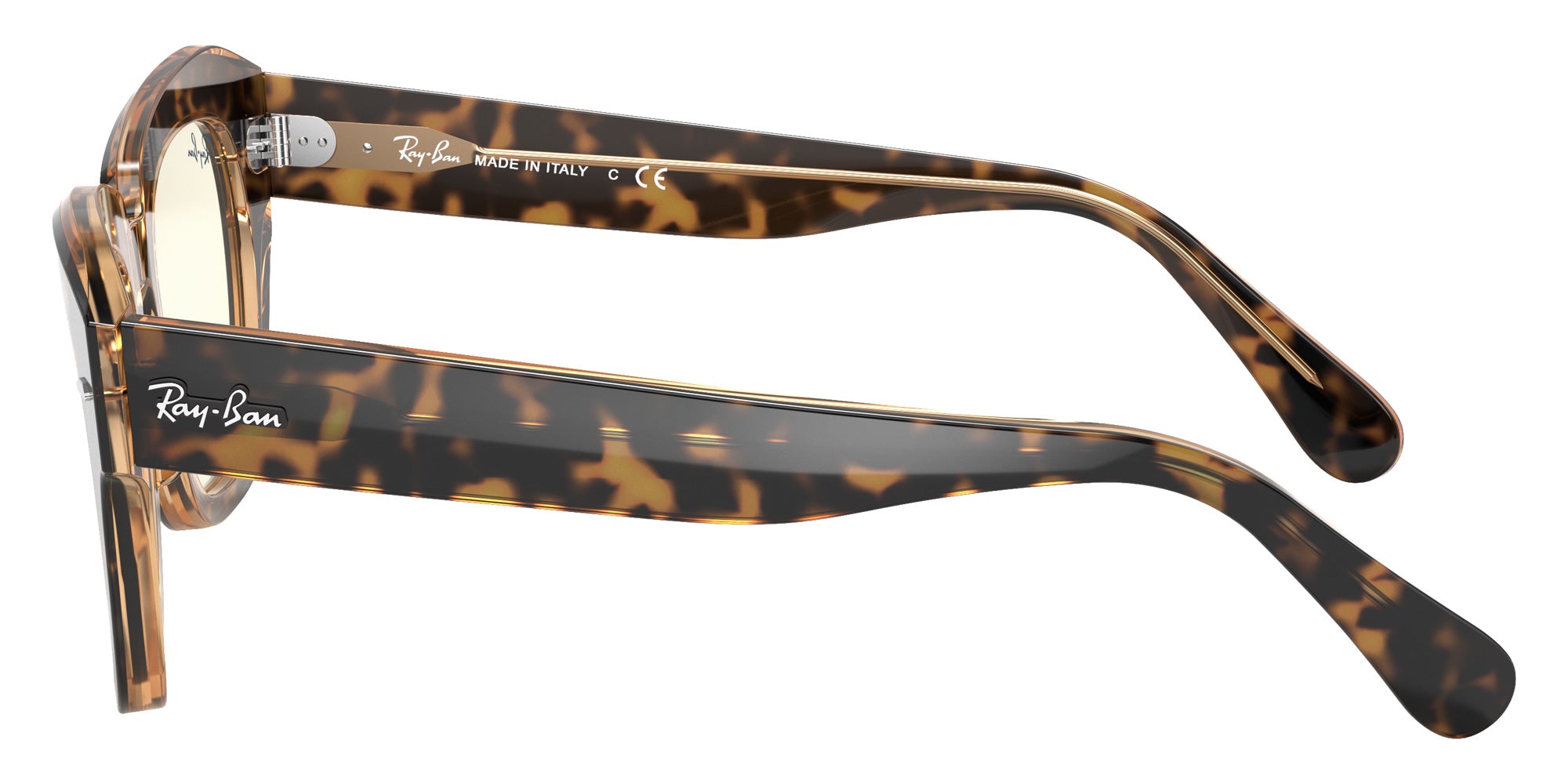 Ray-Ban RB2186 State Street Blue-Violet Light Clear Evolve 1292BL 49 - Havana on Transparent Brown #id:rb21861292bl_s:100110
