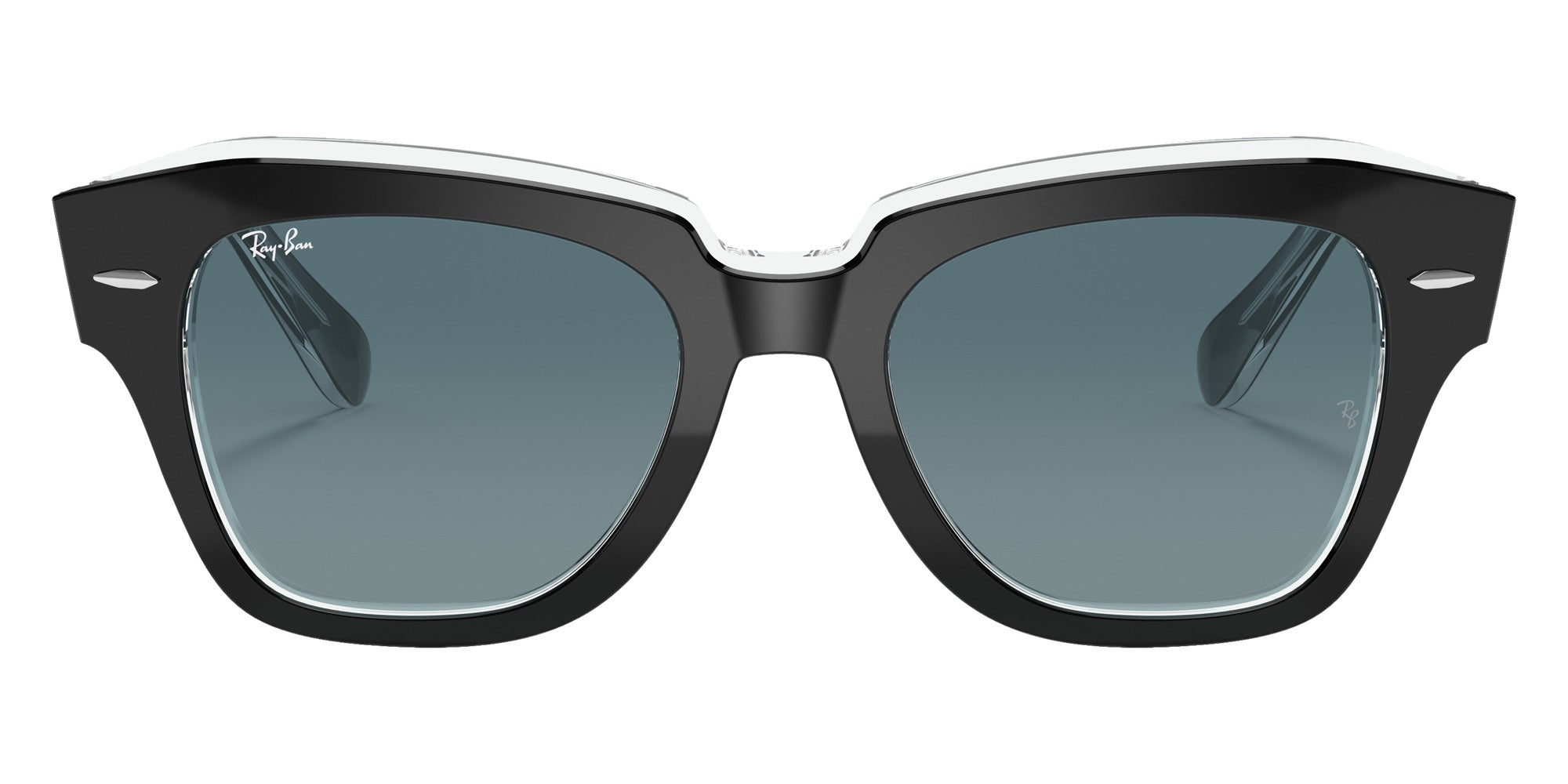 Ray-Ban RB2186 State Street 12943M 49 - Black on Transparent / Blue Gradient #id:rb218612943m_s:100100