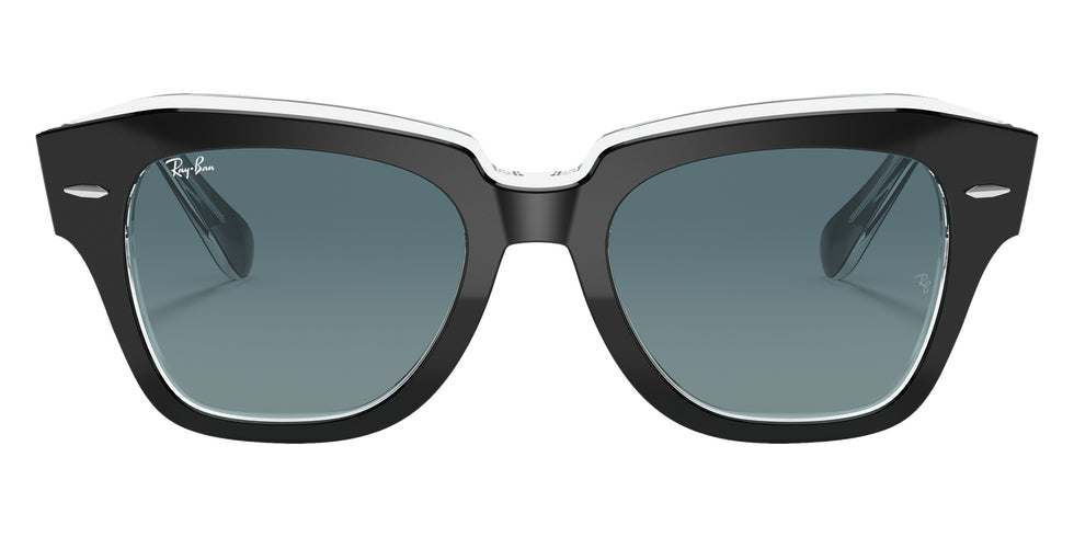 Ray-Ban RB2186 State Street 12943M 49 - Black on Transparent / Blue Gradient #id:rb218612943m_s:100100