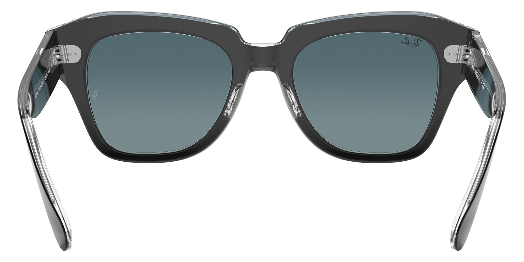 Ray-Ban RB2186 State Street 12943M 49 - Black on Transparent / Blue Gradient #id:rb218612943m_s:100115