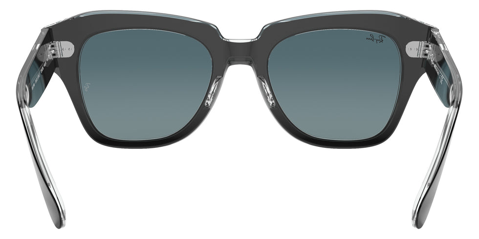 Ray-Ban RB2186 State Street 12943M 49 - Black on Transparent / Blue Gradient #id:rb218612943m_s:100115