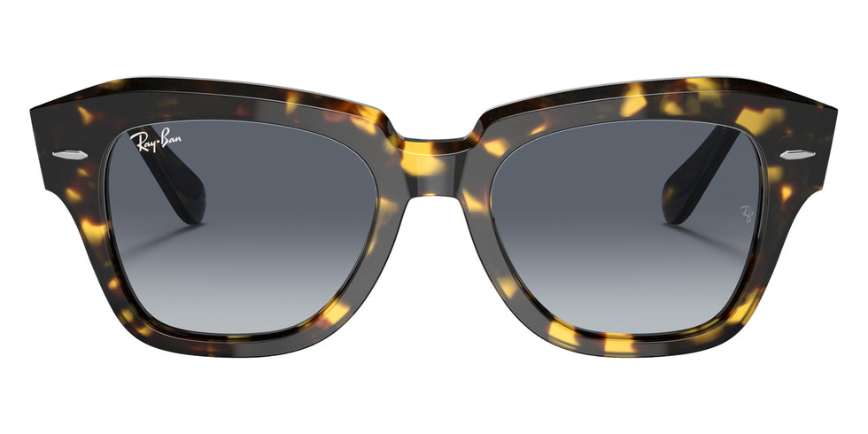 Ray-Ban RB2186 State Street Fleck 133286 49 - Yellow Havana / Blue Gradient Gray #id:rb2186133286_s:100100