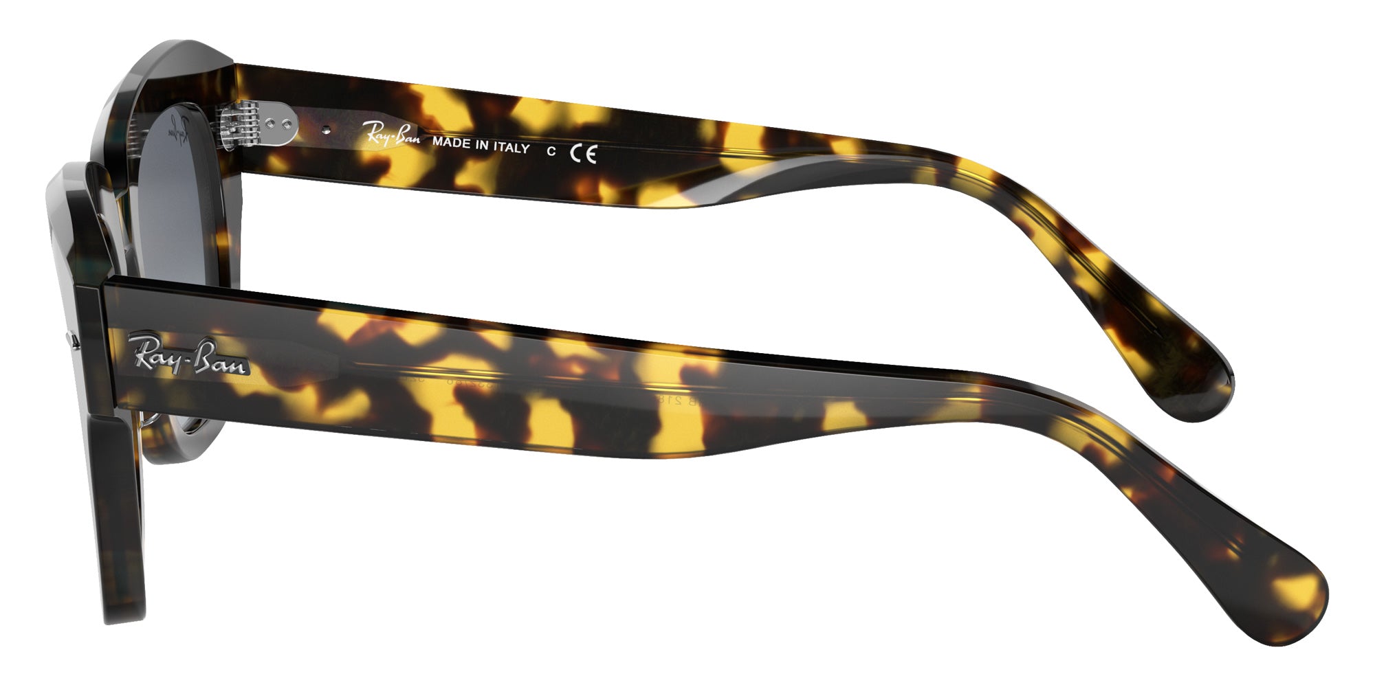 Ray-Ban RB2186 State Street Fleck 133286 49 - Yellow Havana / Blue Gradient Gray #id:rb2186133286_s:100110