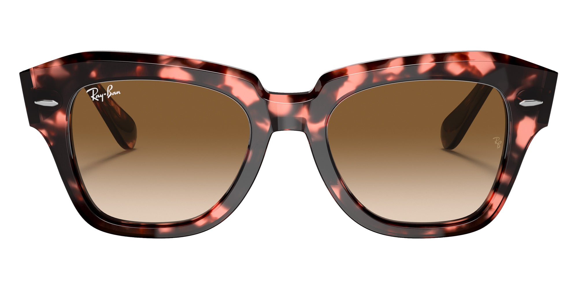 Ray-Ban RB2186 State Street Fleck 133451 49 - Pink Havana / Light Brown Gradient #id:rb2186133451_s:106100
