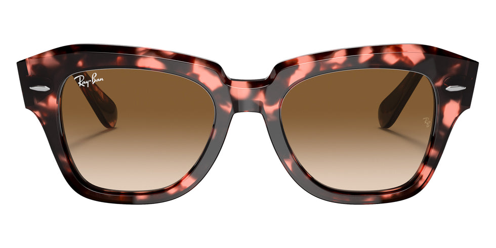 Ray-Ban RB2186 State Street Fleck 133451 49 - Pink Havana / Light Brown Gradient #id:rb2186133451_s:106100