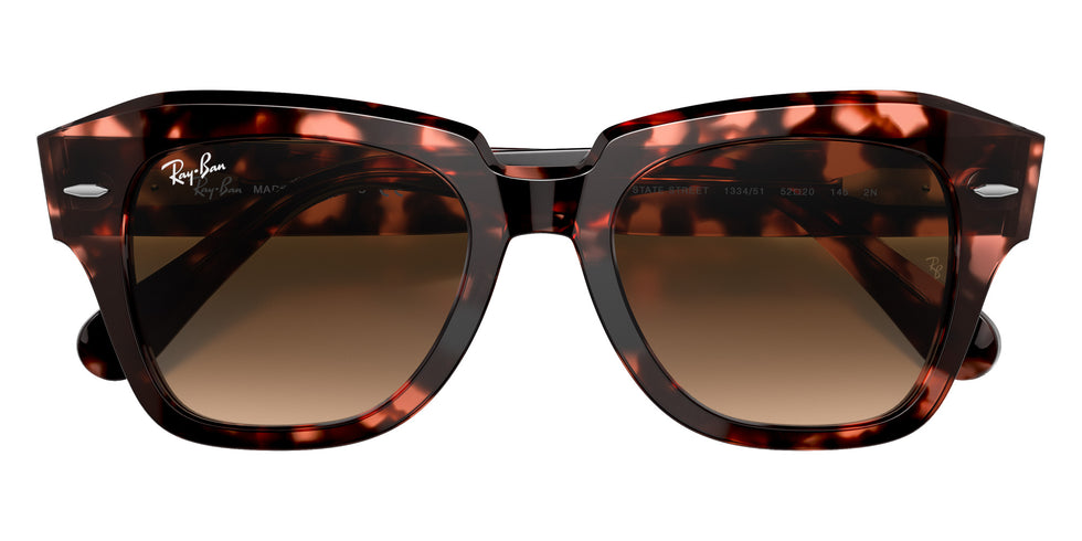 Ray-Ban RB2186 State Street Fleck 133451 49 - Pink Havana / Light Brown Gradient #id:rb2186133451_s:106125