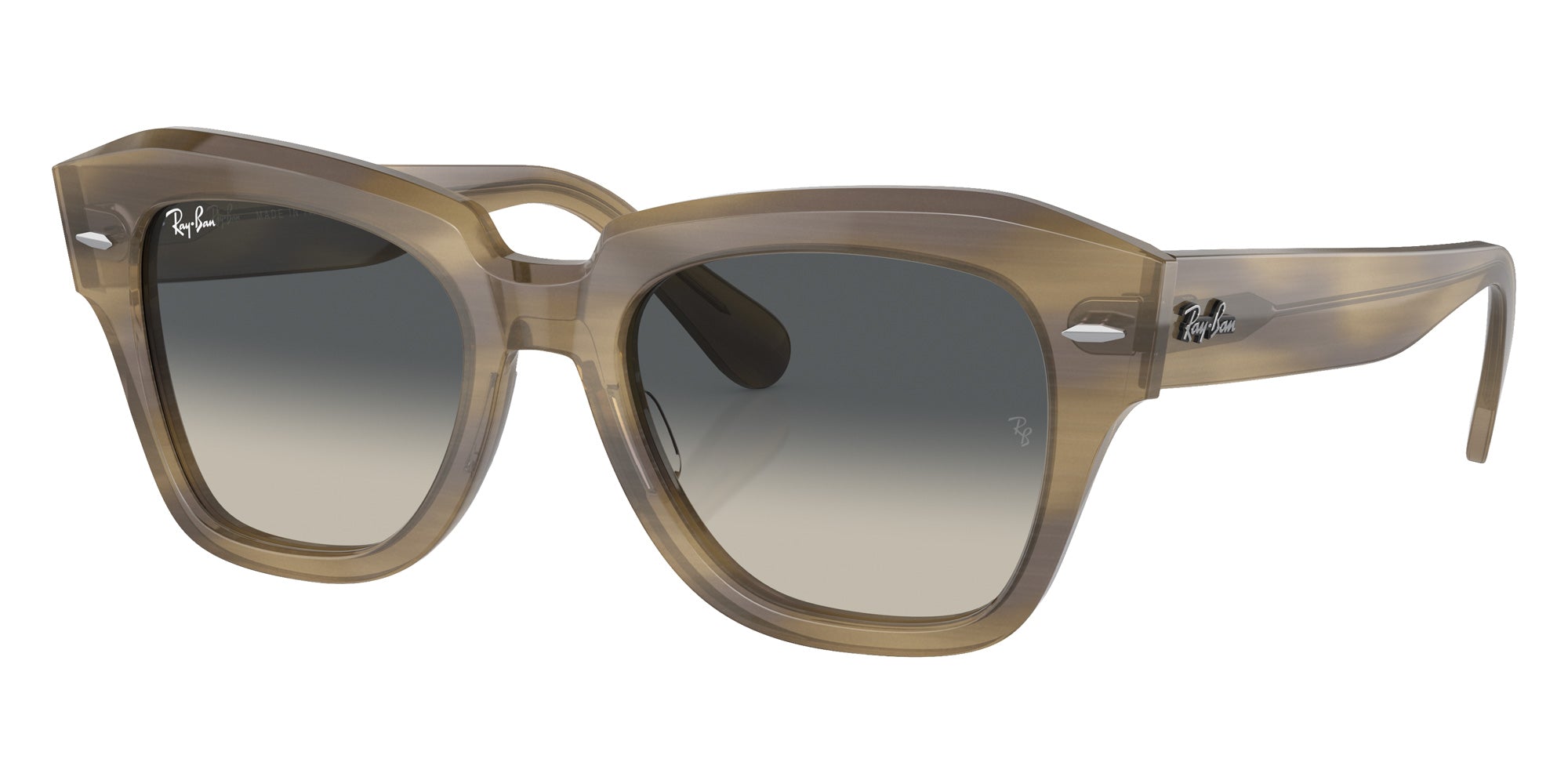 Ray-Ban RB2186 State Street 140571 49 - Striped Green / Gray #id:rb2186140571_s:102105