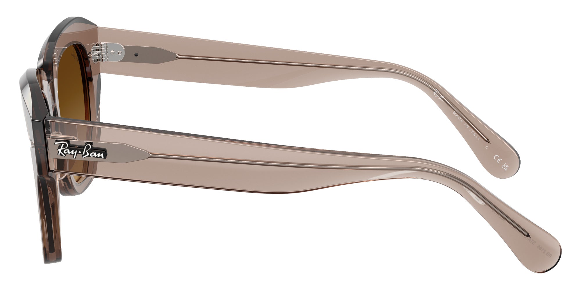 Ray-Ban RB2186 State Street 682785 49 - Transparent Light Brown / Gradient Brown #id:rb2186682785_s:104110