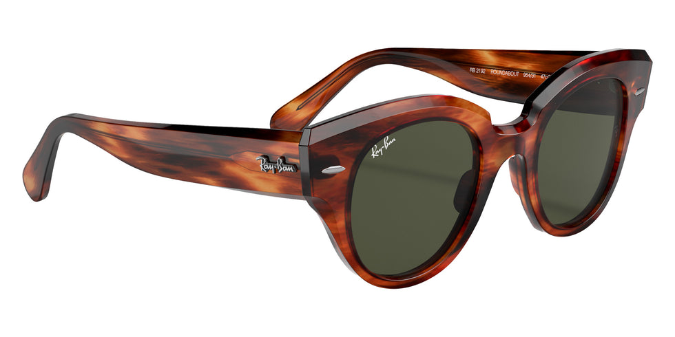 Ray-Ban RB2192 Roundabout 954/31 47 - Striped Havana / Green #id:rb219295431_s:102120