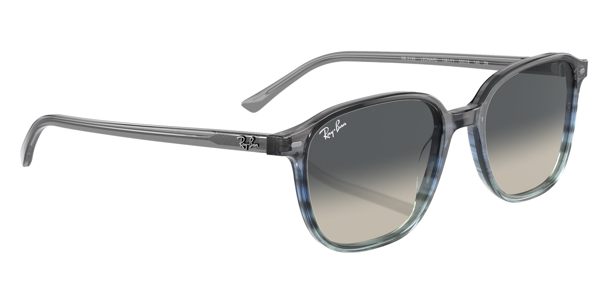 Ray-Ban RB2193 Leonard 138171 53 - Striped Gray & Blue / Gray #id:rb2193138171_s:106120