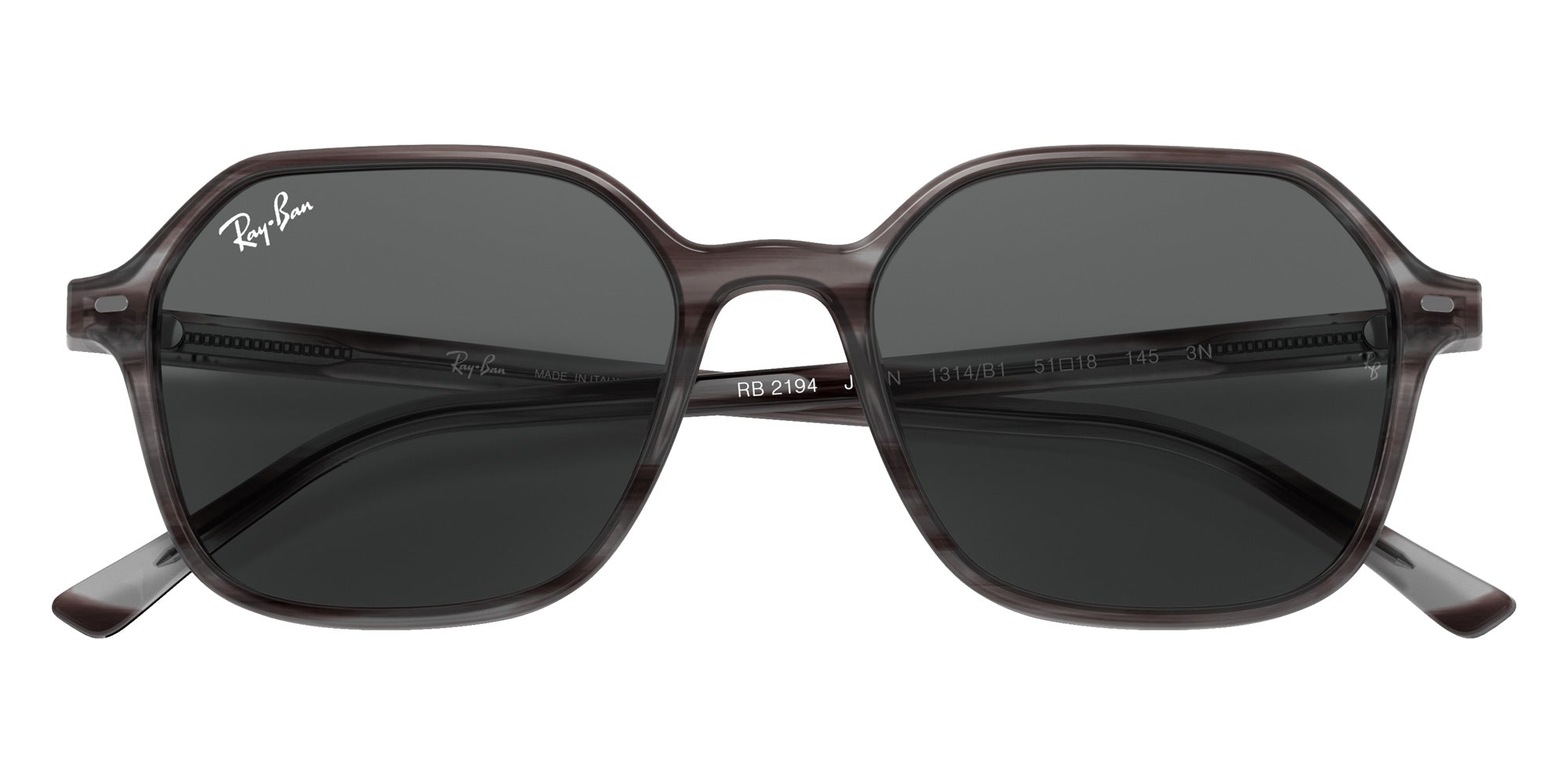 Ray-Ban RB2194 John 1314B1 53 - Striped Gray / Dark Gray #id:rb21941314b1_s:100125
