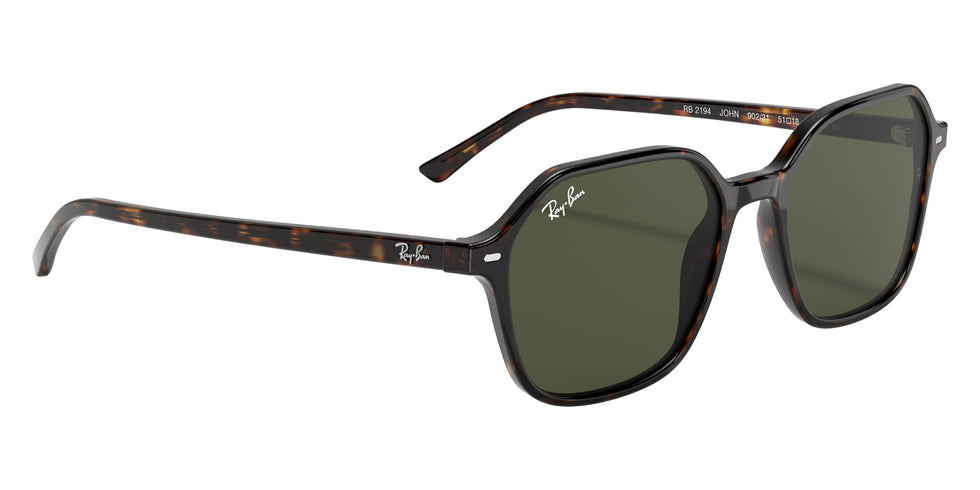 Ray-Ban RB2194 John 902/31 53 - Tortoise / G-15 Green #id:rb219490231_s:100120