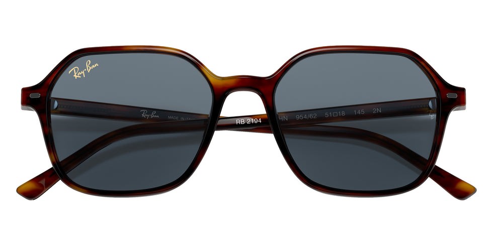 Ray-Ban RB2194 John 954/62 51 - Striped Havana / Blue #id:rb219495462_s:106125