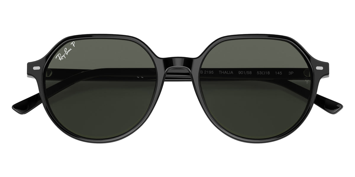 Ray-Ban RB2195 Thalia 901/58 55 - Black / G-15 Green Polarized #id:rb219590158_s:106125