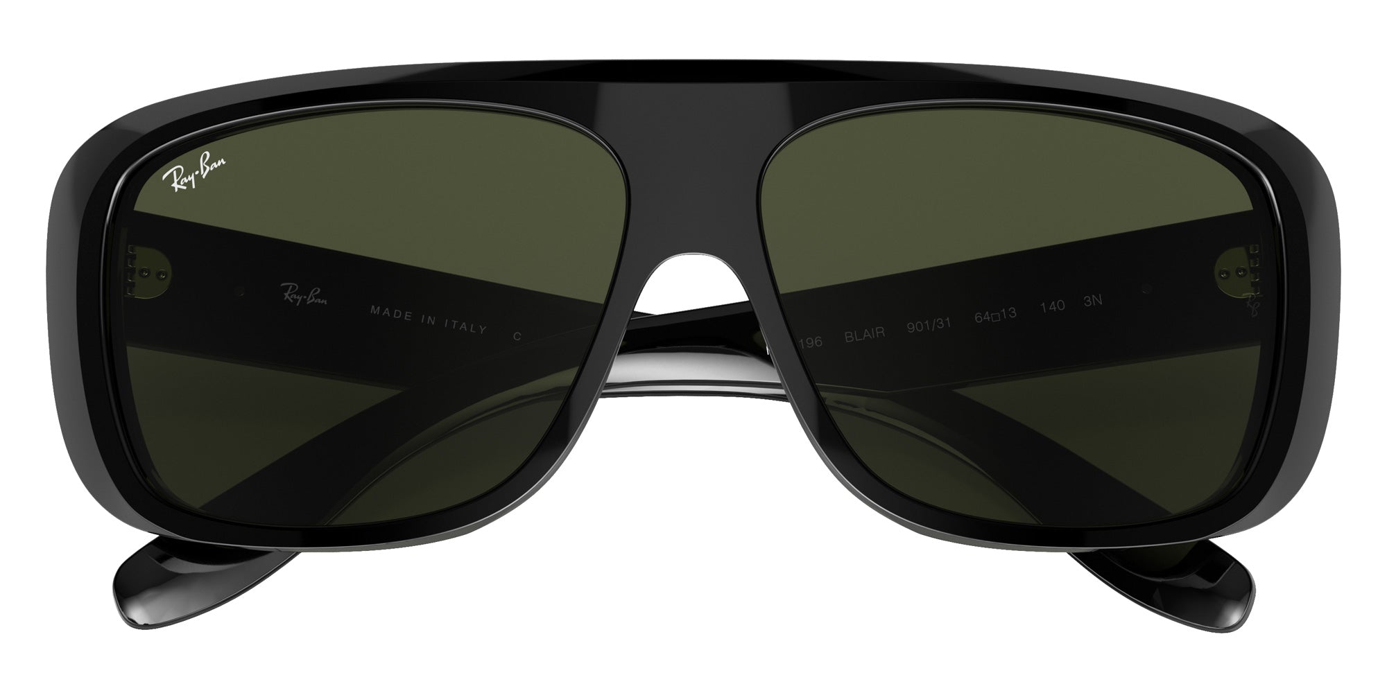 Ray-Ban RB2196 Blair 901/31 64 - Black / G-15 Green #id:rb219690131_s:102125