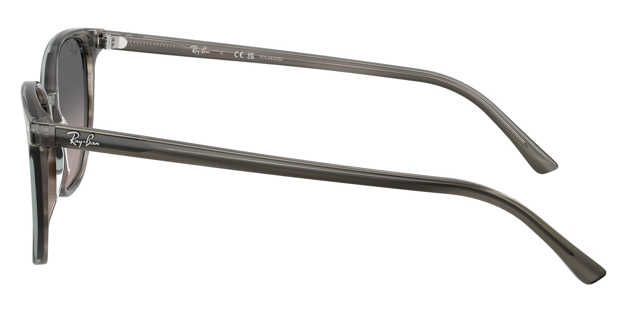 Ray-Ban RB2197 Elliot 1438M3 52 - Striped Gray / Polarized Gray Gradient #id:rb21971438m3_s:102110
