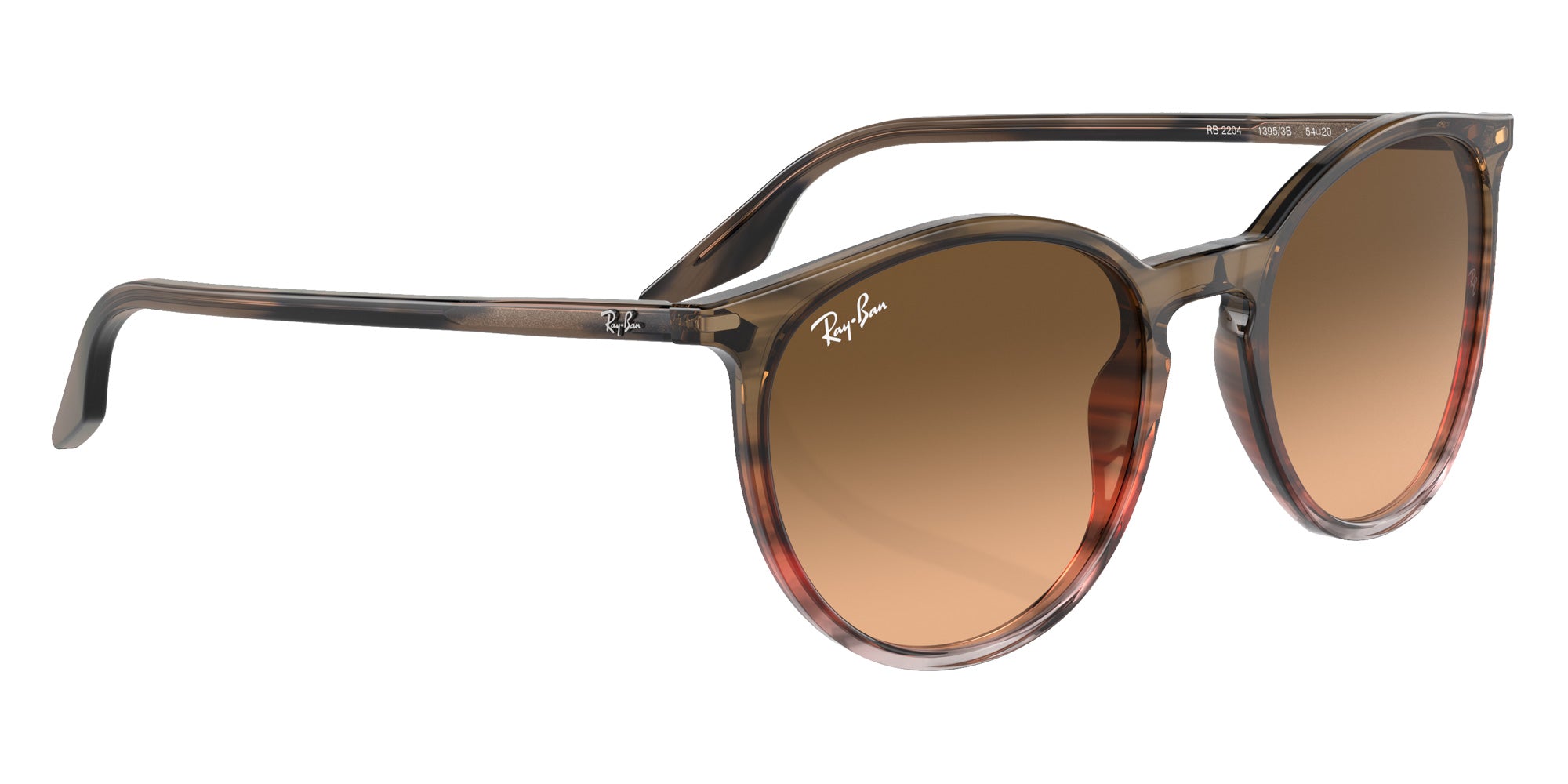 Ray-Ban RB2204 13953B 54 - Striped Brown & Red / Pink/Black #id:rb220413953b_s:100120