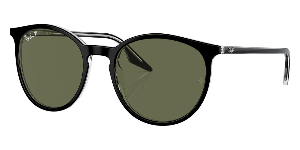 Ray-Ban RB2204F 919/58 54 - Black On Transparent / Green Polarized #id:rb2204f91958_s:100105