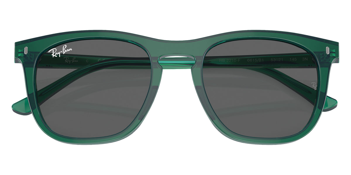 Ray-Ban RB2210F 6615B1 53 - Transparent Green / Dark Gray #id:rb2210f6615b1_s:100125