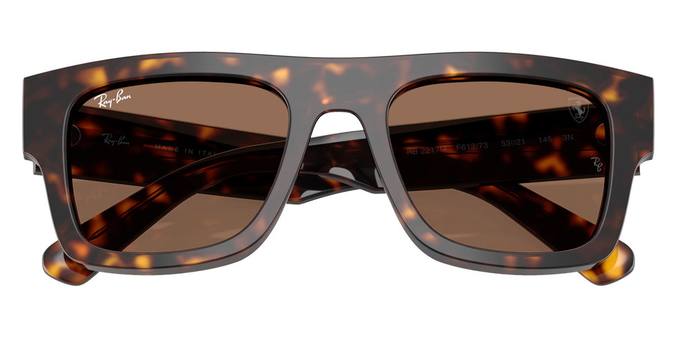 Ray-Ban RB2217M Scuderia Ferrari F61373 53 - Havana / Dark Brown #id:rb2217mf61373_s:100125