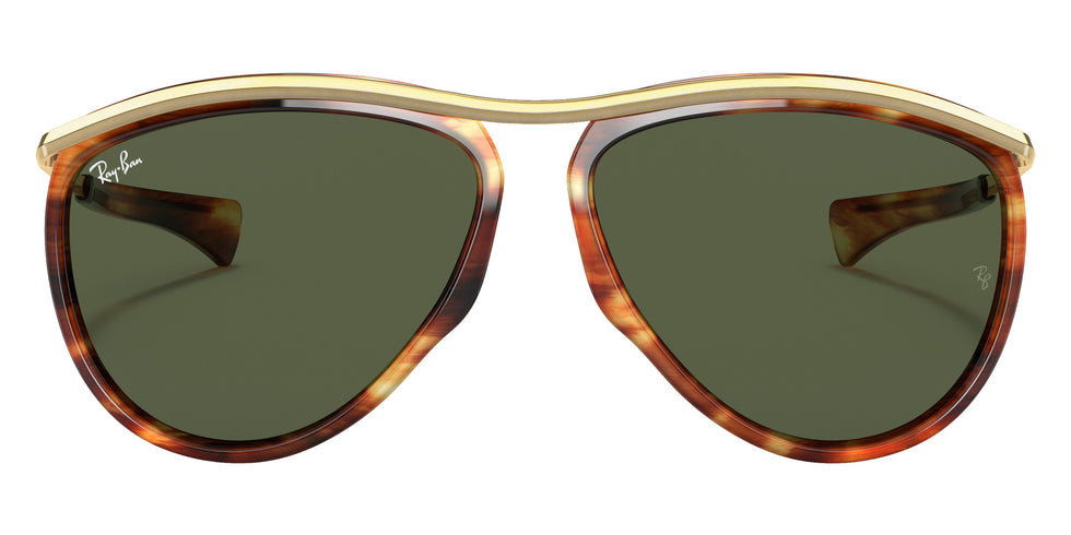 Ray-Ban RB2219 Aviator Olympian 954/31 59 - Striped Havana / G-15 Green #id:rb221995431_s:102100