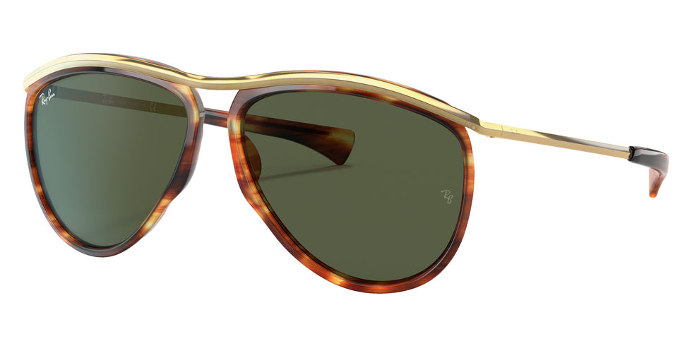 Ray-Ban RB2219 Aviator Olympian 954/31 59 - Striped Havana / G-15 Green #id:rb221995431_s:102105