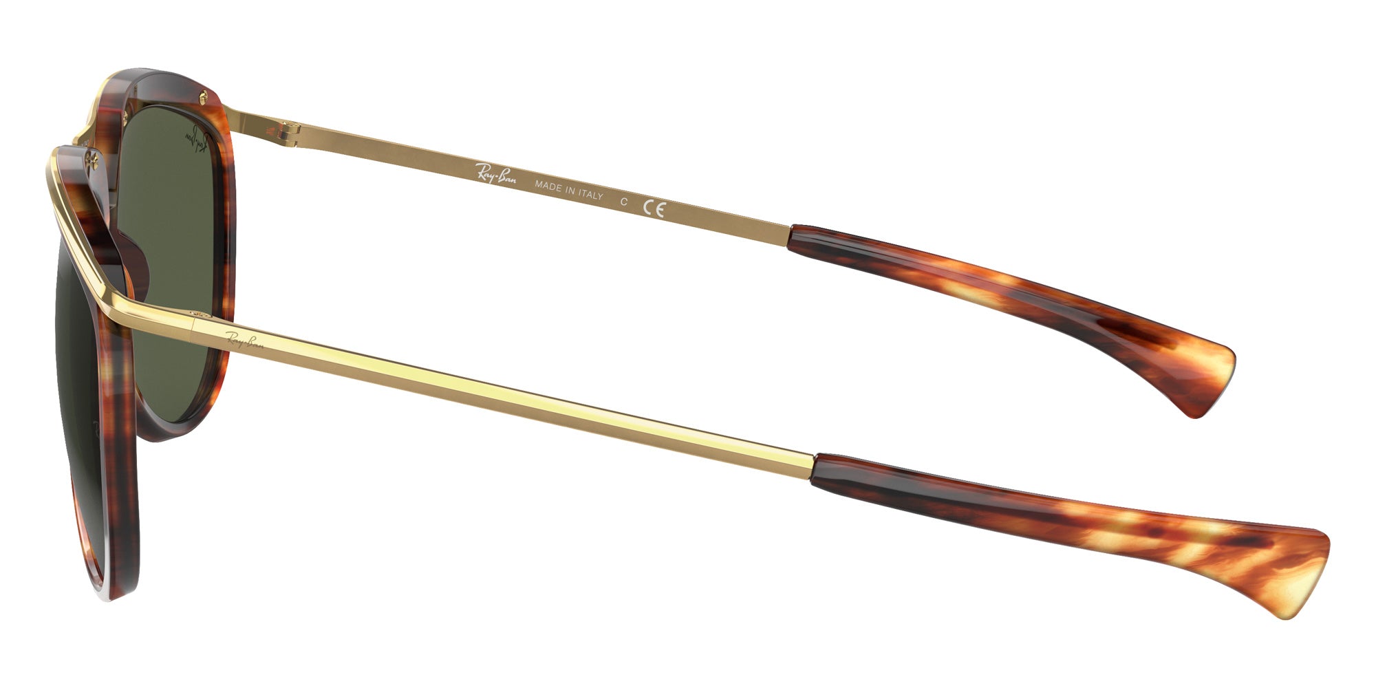 Ray-Ban RB2219 Aviator Olympian 954/31 59 - Striped Havana / G-15 Green #id:rb221995431_s:102110