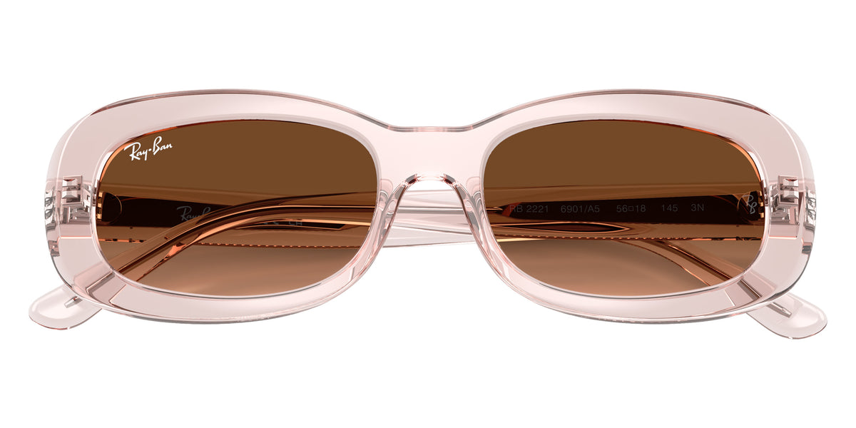 Ray-Ban RB2221 6901A5 53 - Transaprent Pink / Pink Gradient Brown & Arista Gold Blue #id:rb22216901a5_s:100125